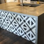 Counter top with decorative tile